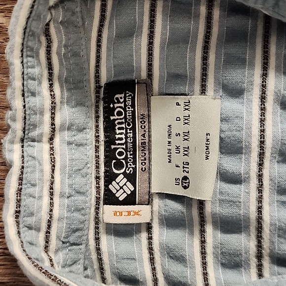 📛5/$25 Columbia Pearl Snap Pinstripe Longsleeve Button Down - Picture 2 of 8